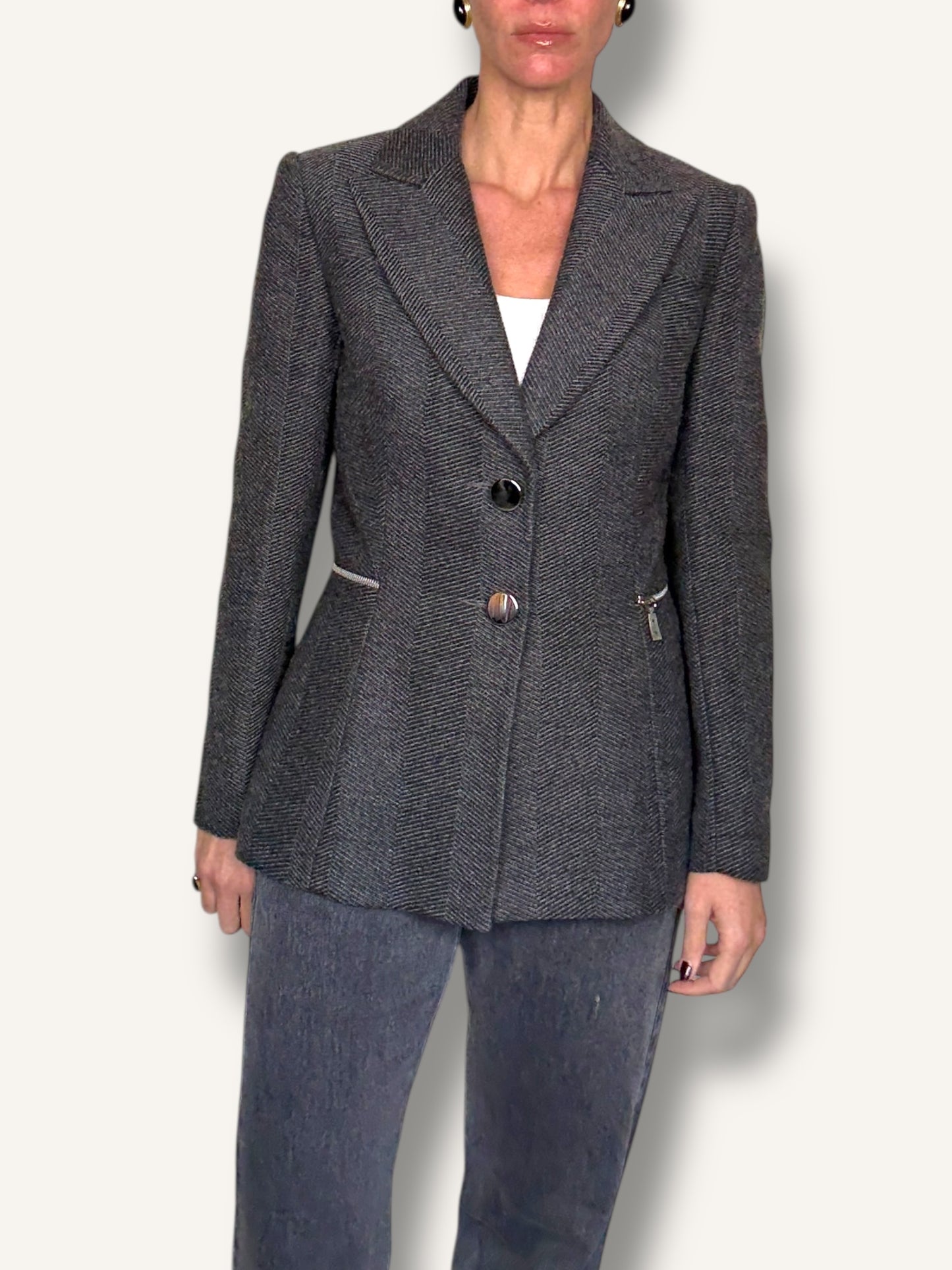 Grey Wool Blazer