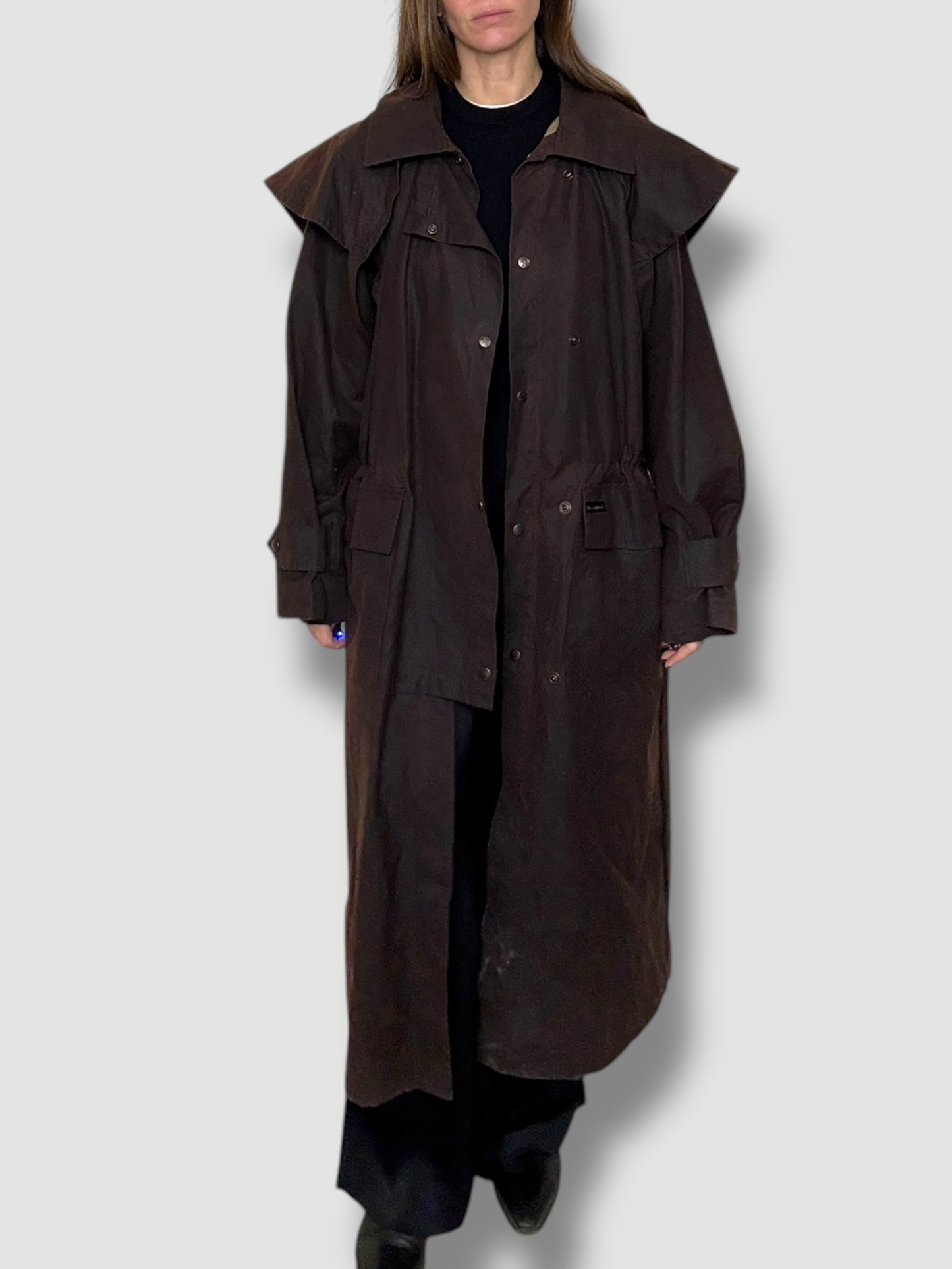 Brown Oilskin Trench