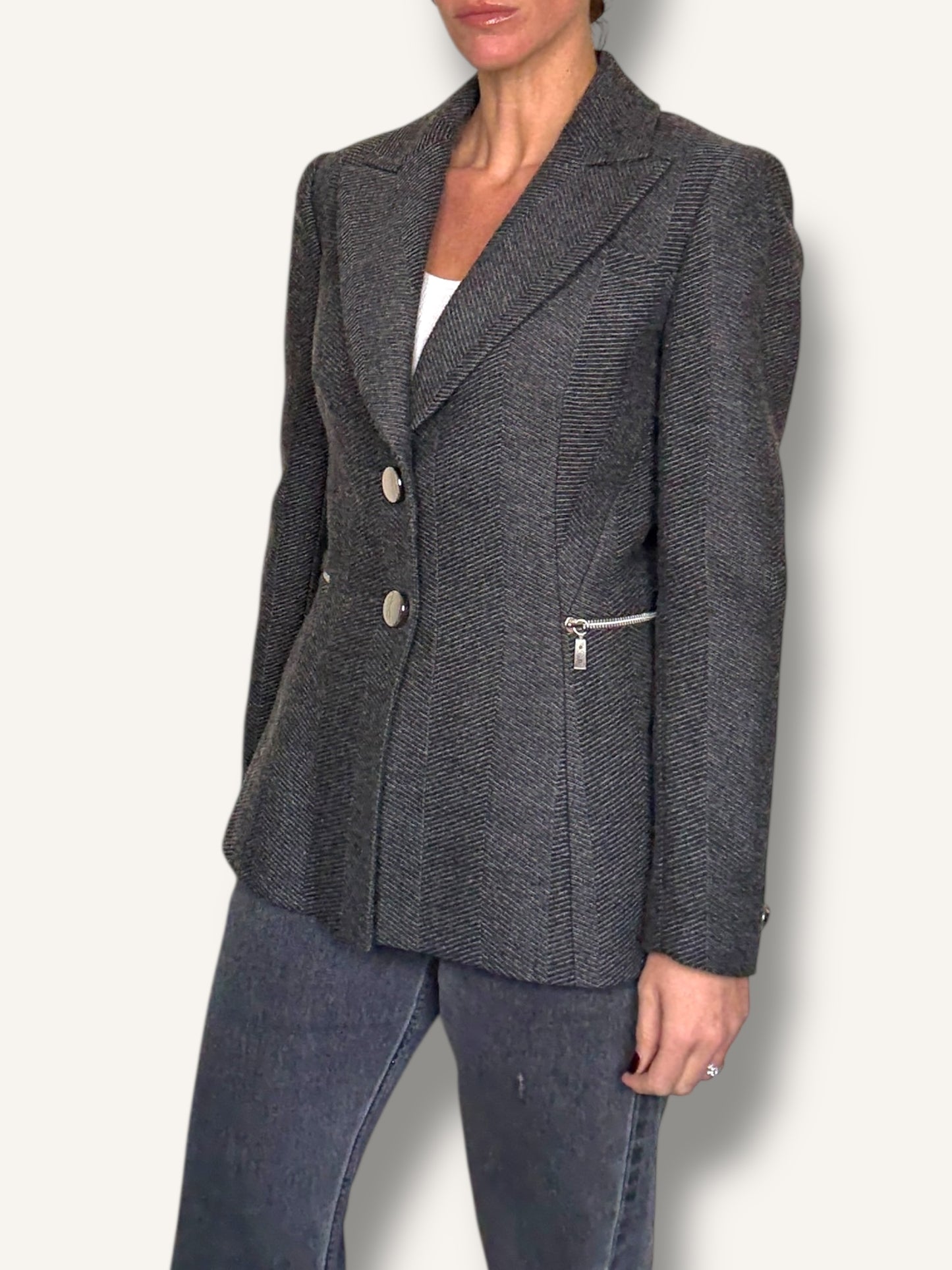 Grey Wool Blazer