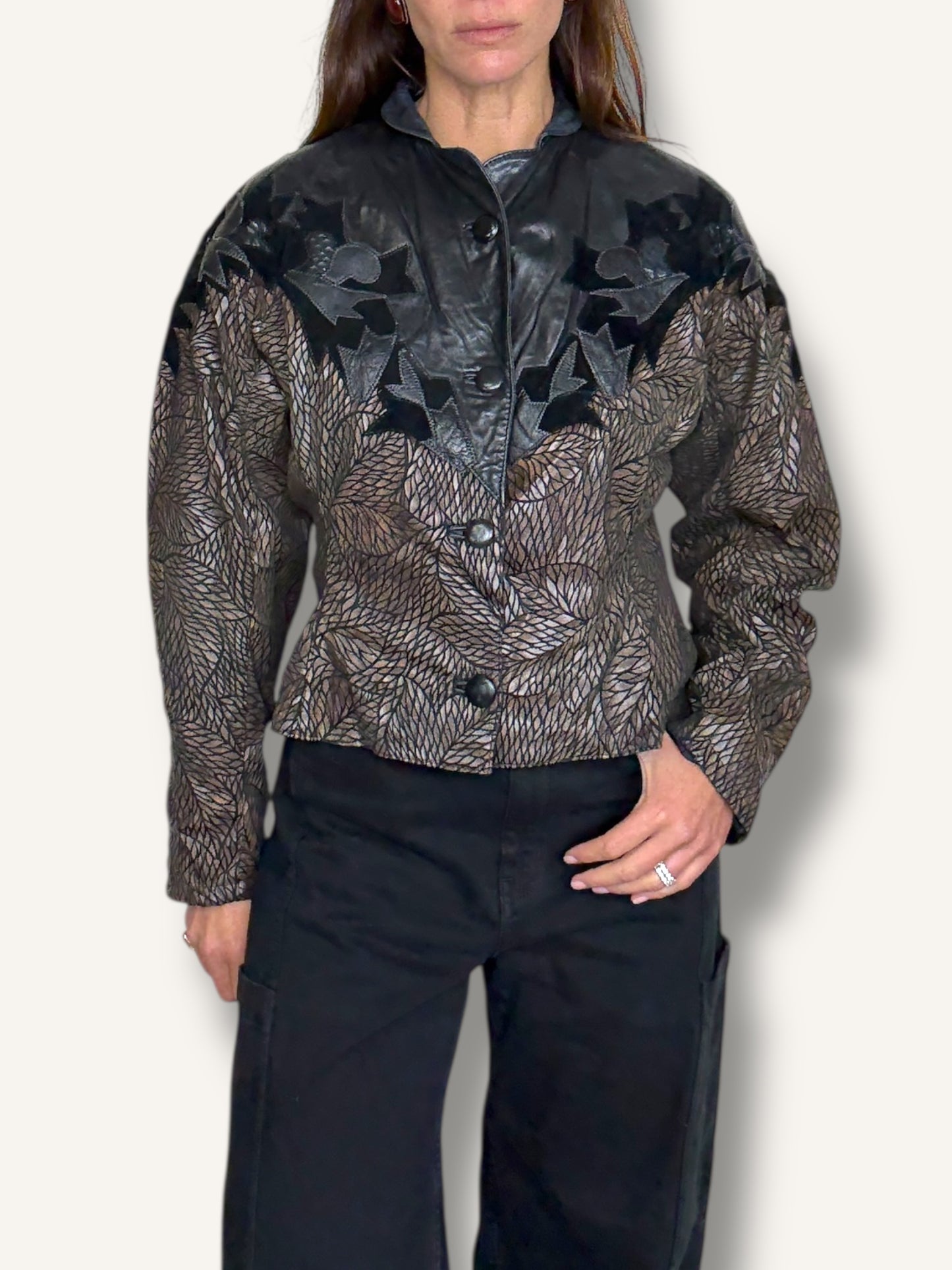 Patchwork Leather Jacket