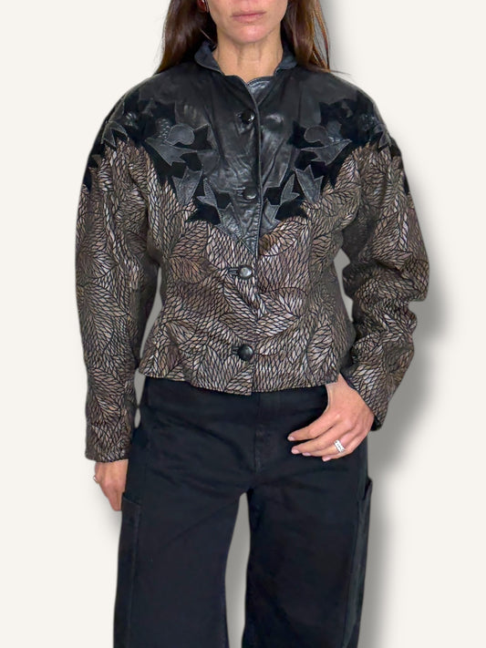 Patchwork Leather Jacket