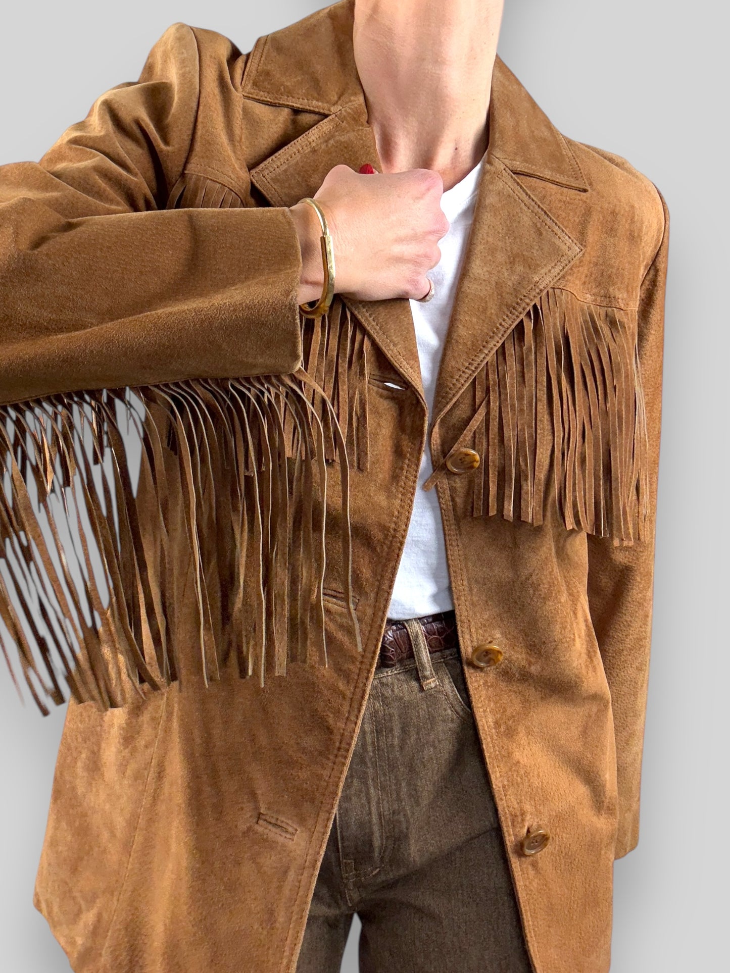 Suede Fringe Jacket