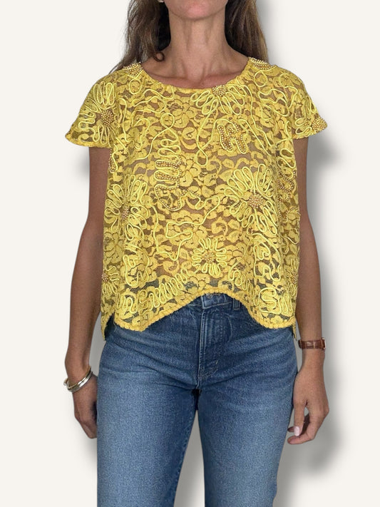Yellow Lace Top