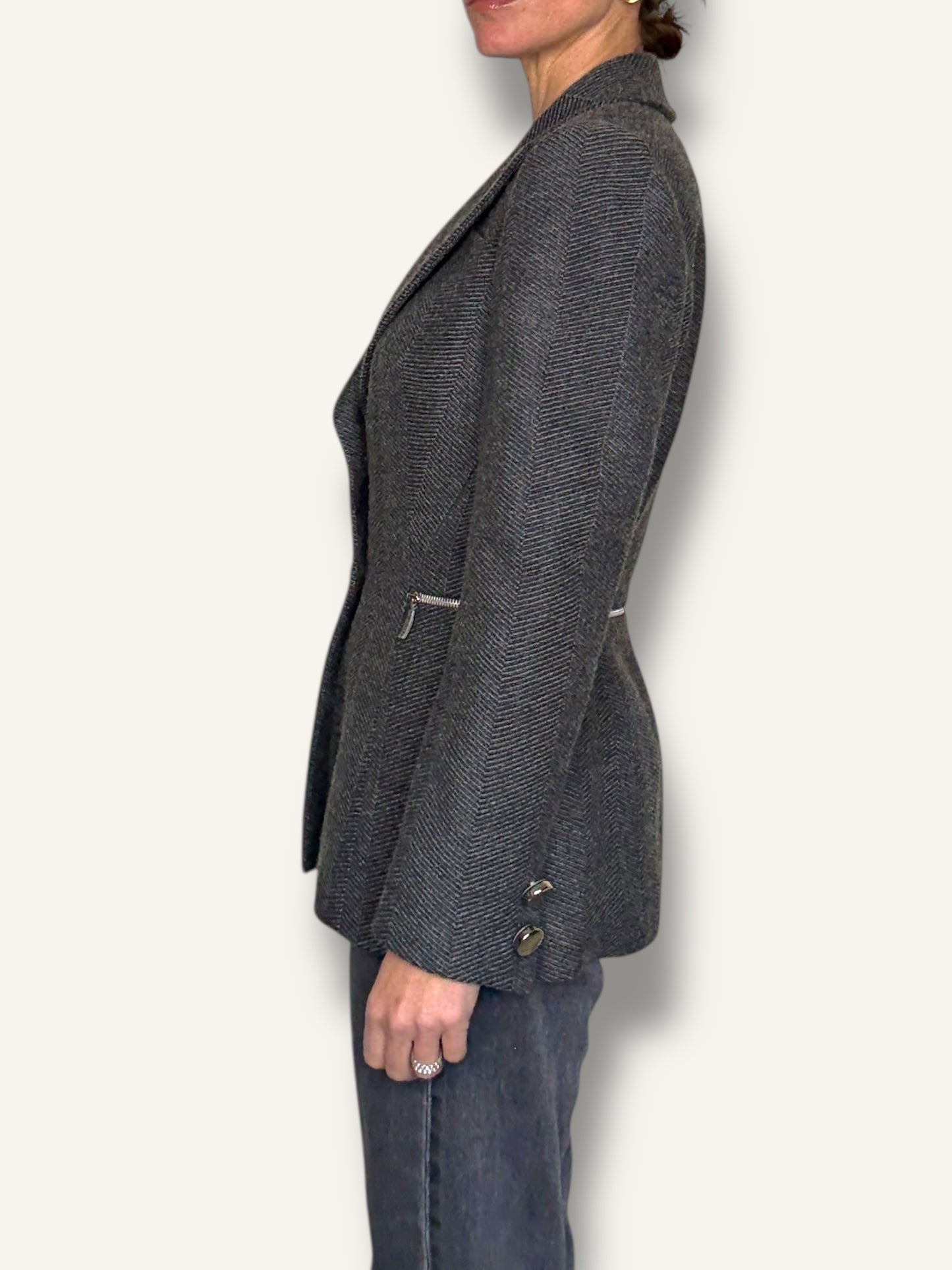 Grey Wool Blazer