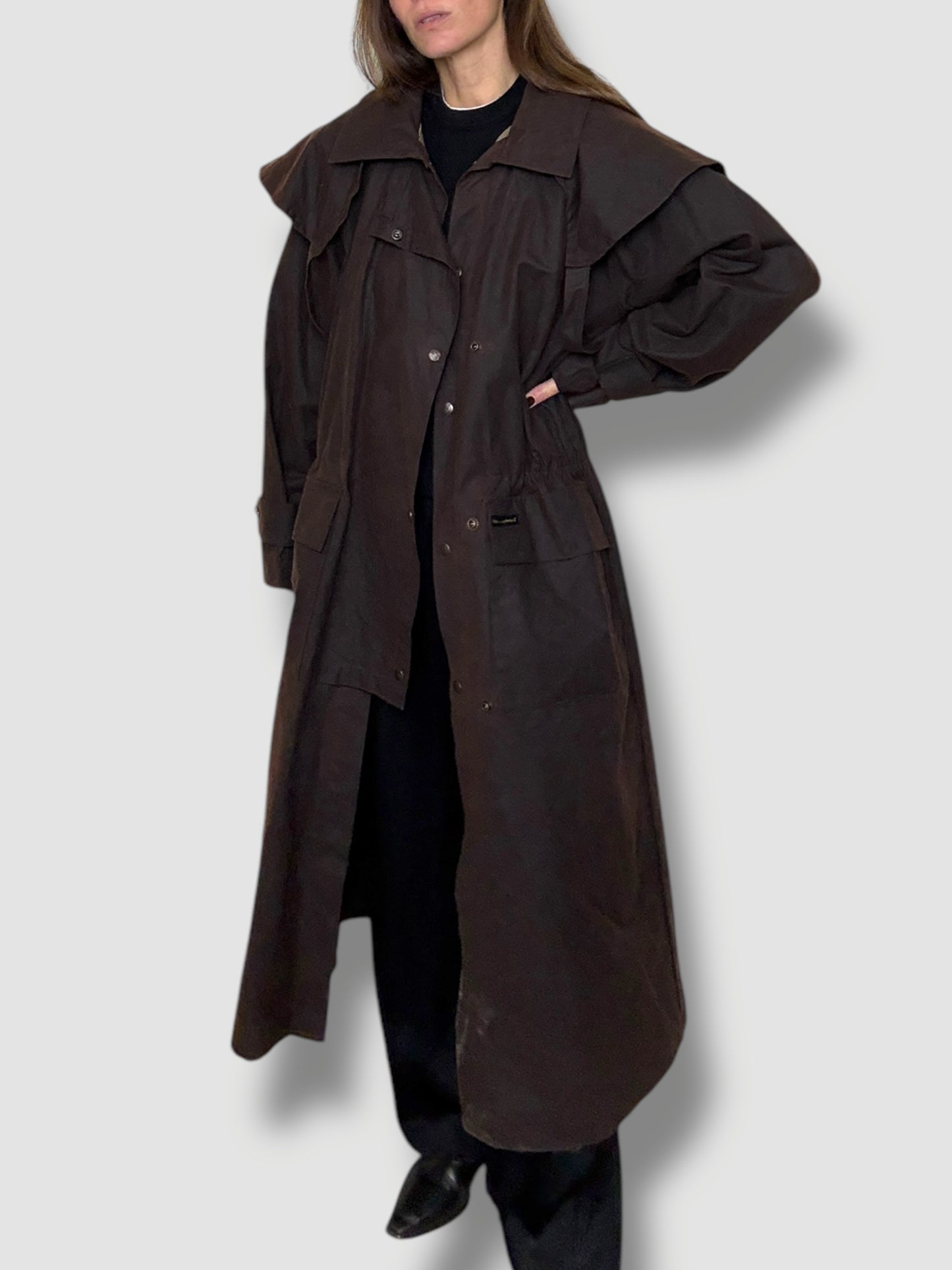 Brown Oilskin Trench