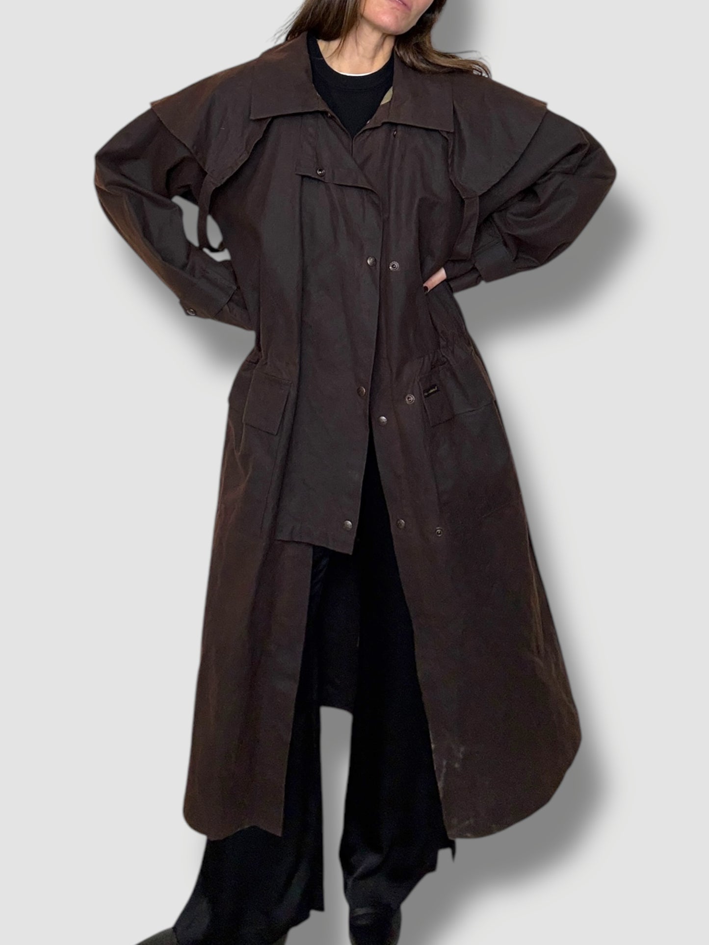 Brown Oilskin Trench