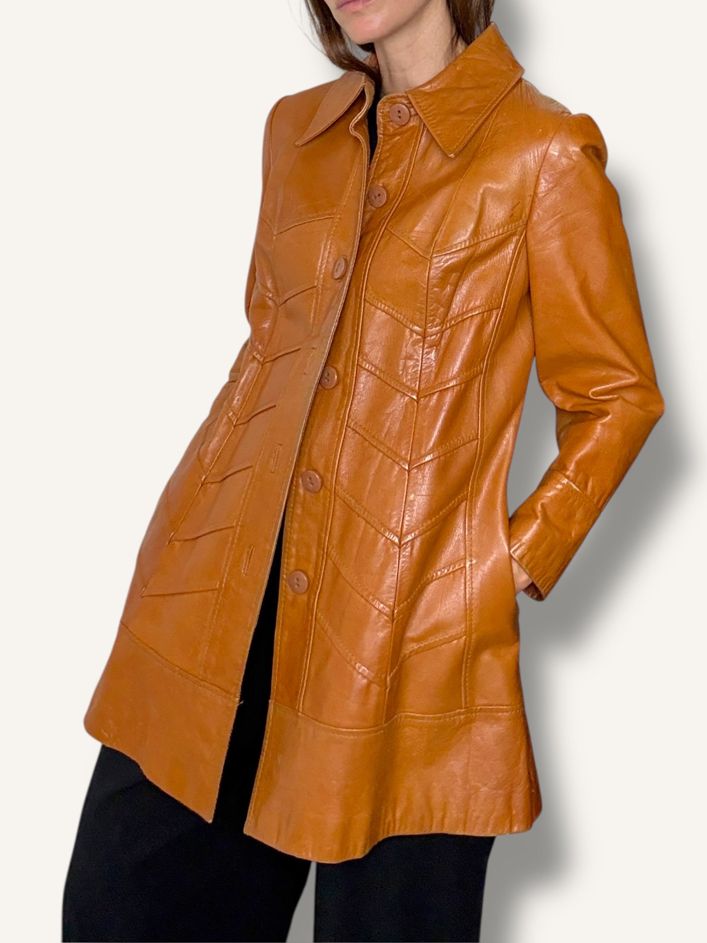 70's Leather Coat