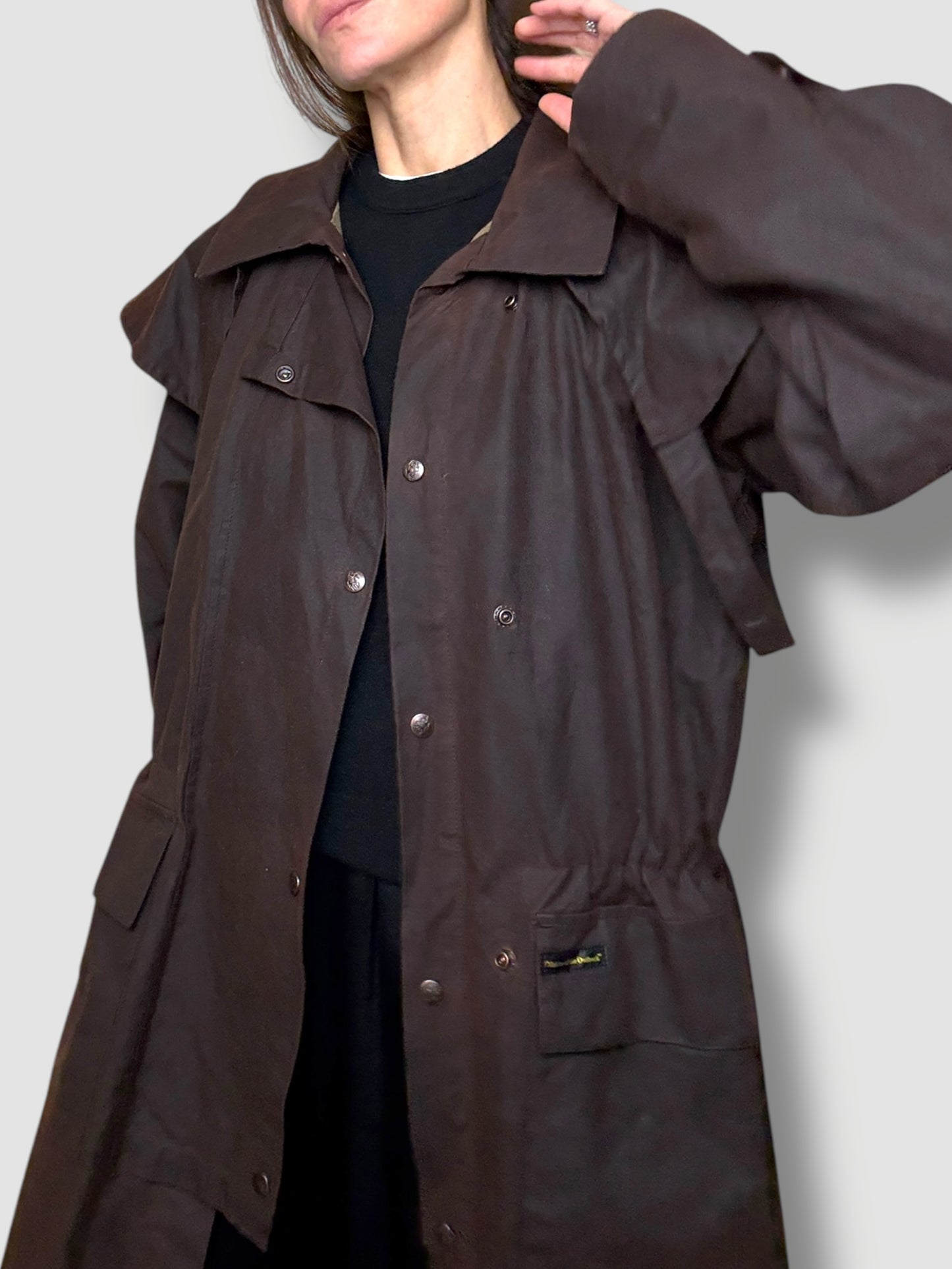 Brown Oilskin Trench