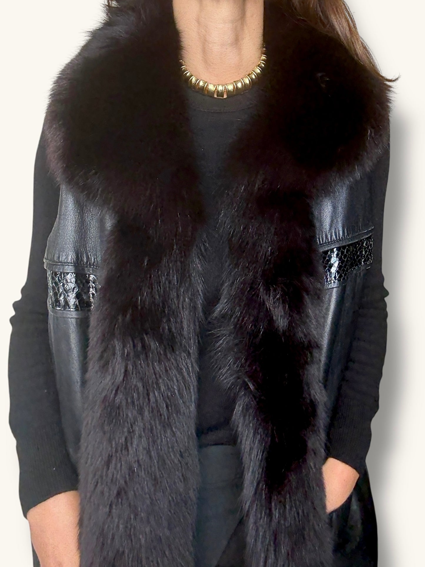 Leather & Fur Vest