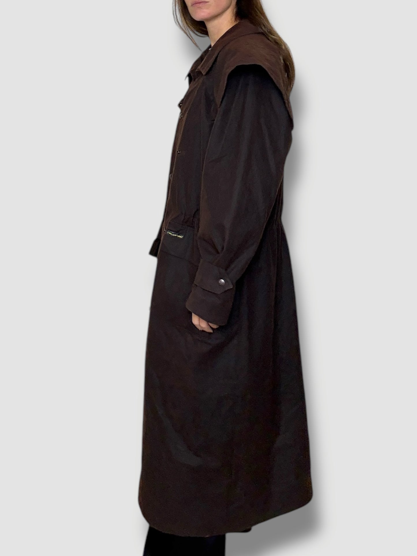 Brown Oilskin Trench