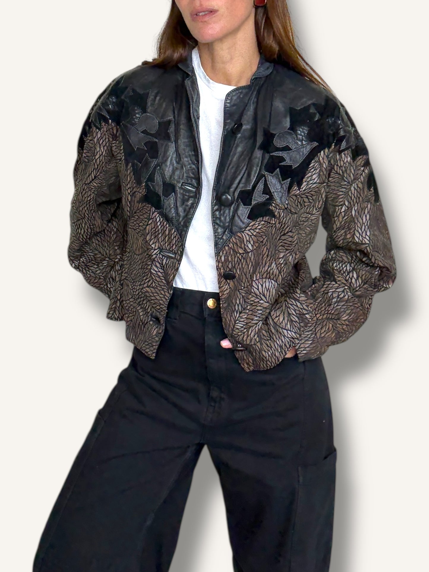 Patchwork Leather Jacket