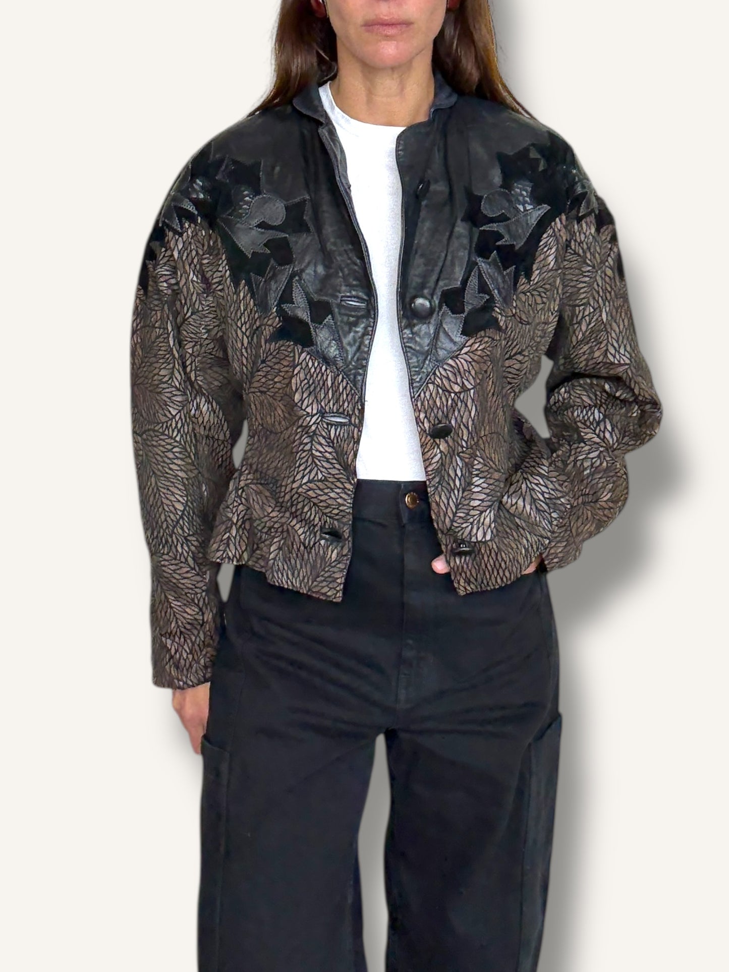 Patchwork Leather Jacket