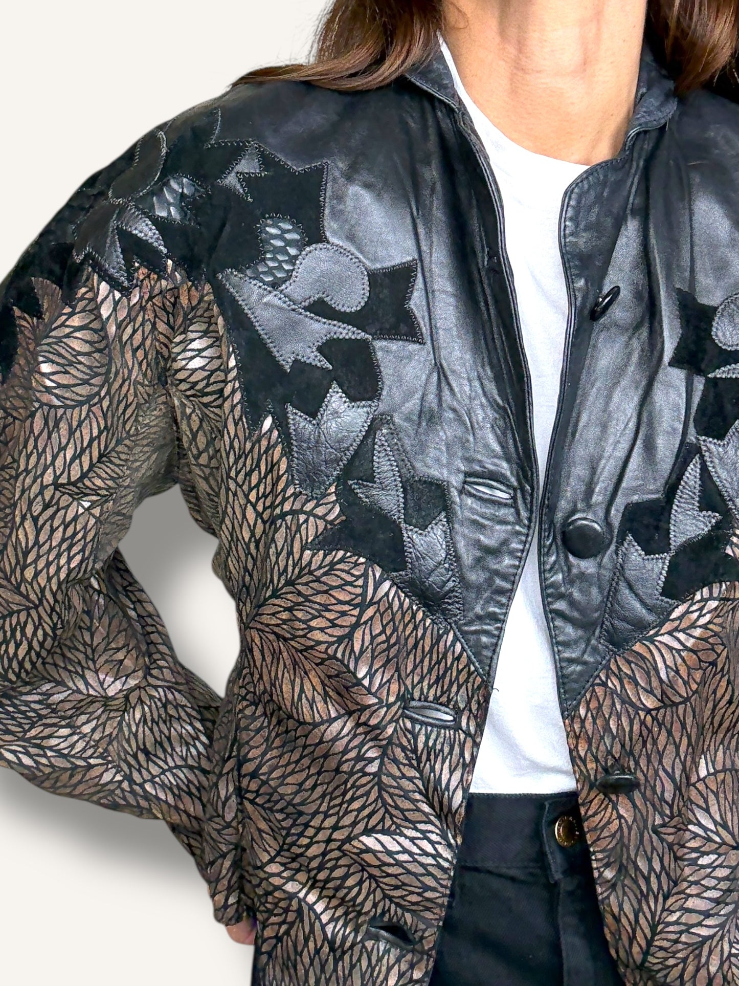 Patchwork Leather Jacket