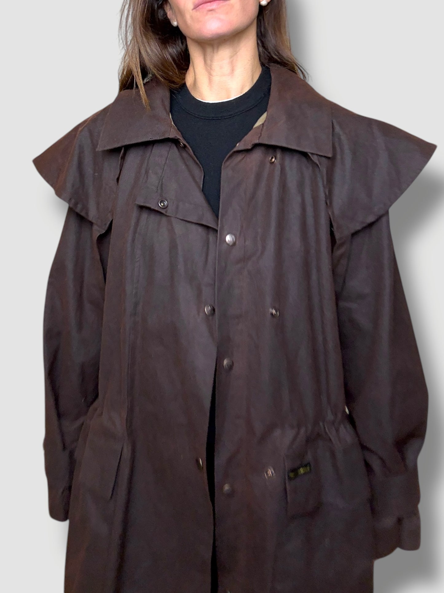 Brown Oilskin Trench