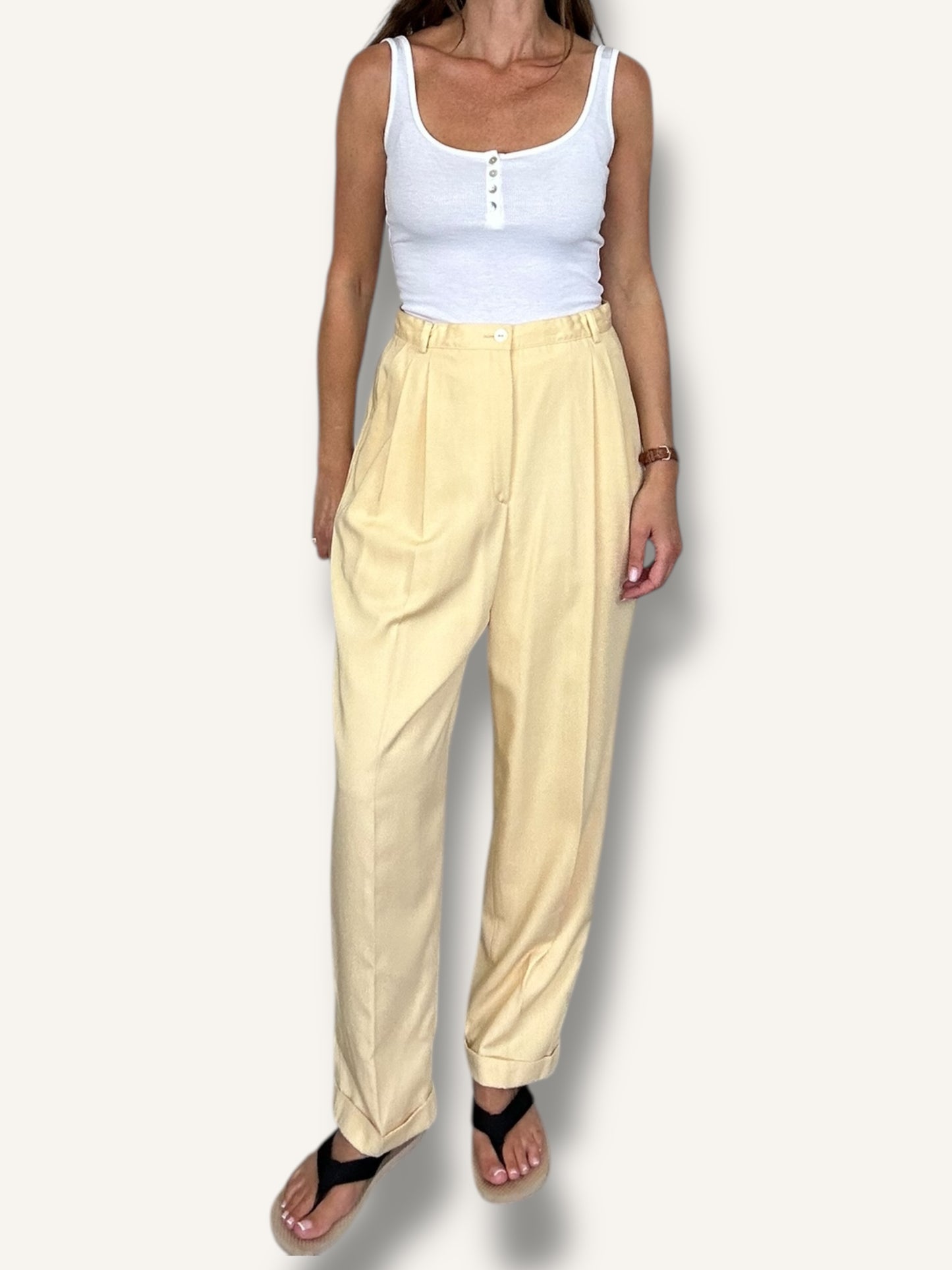 High waisted trousers