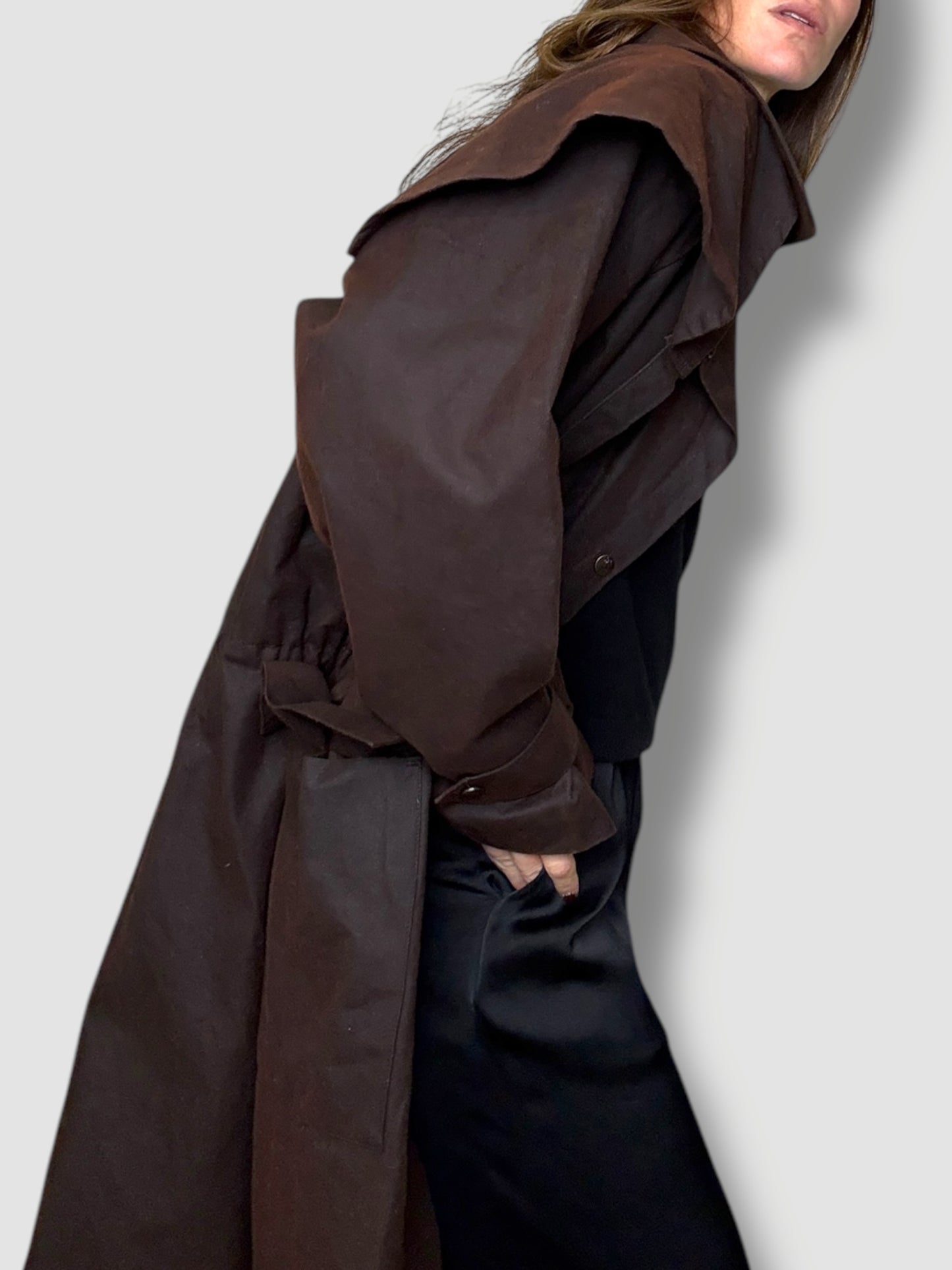 Brown Oilskin Trench