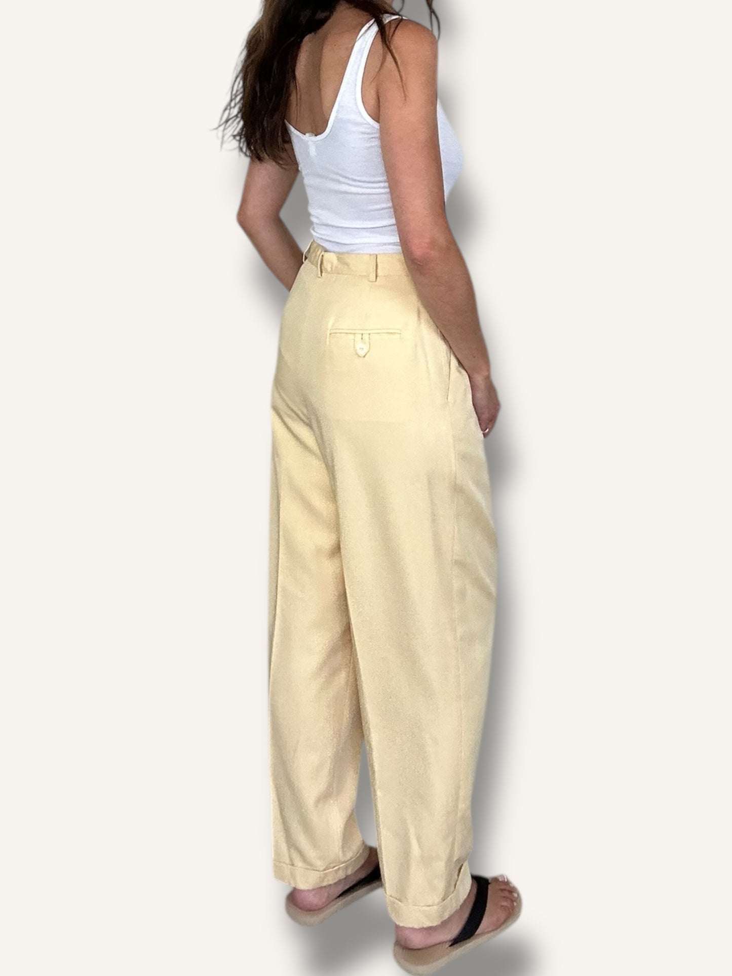 High waisted trousers