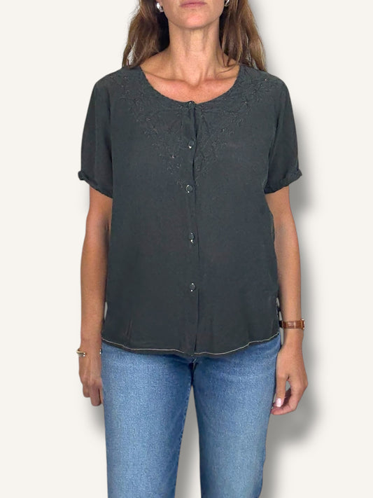 Vintage Black Blouse