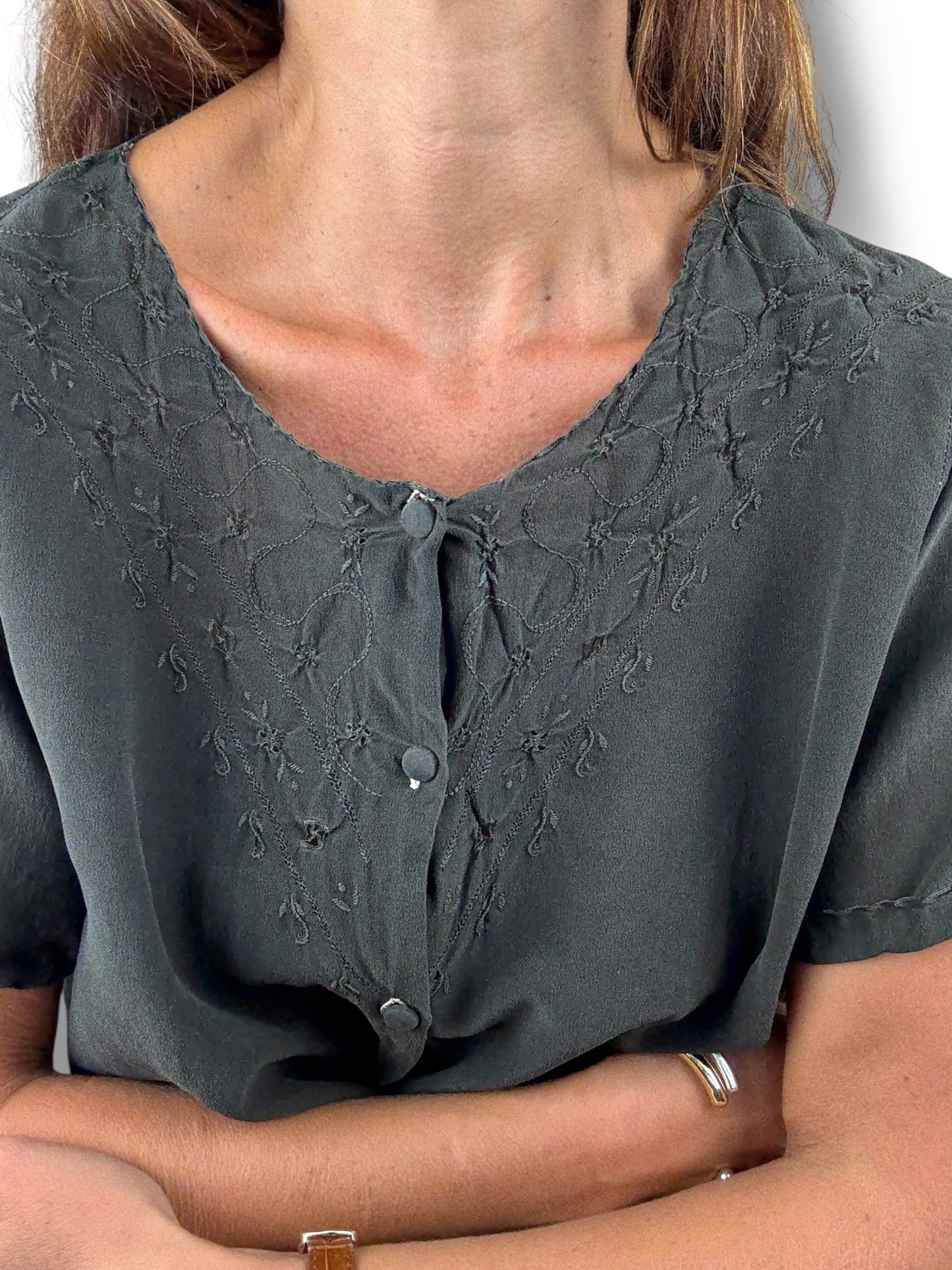 Vintage Black Blouse