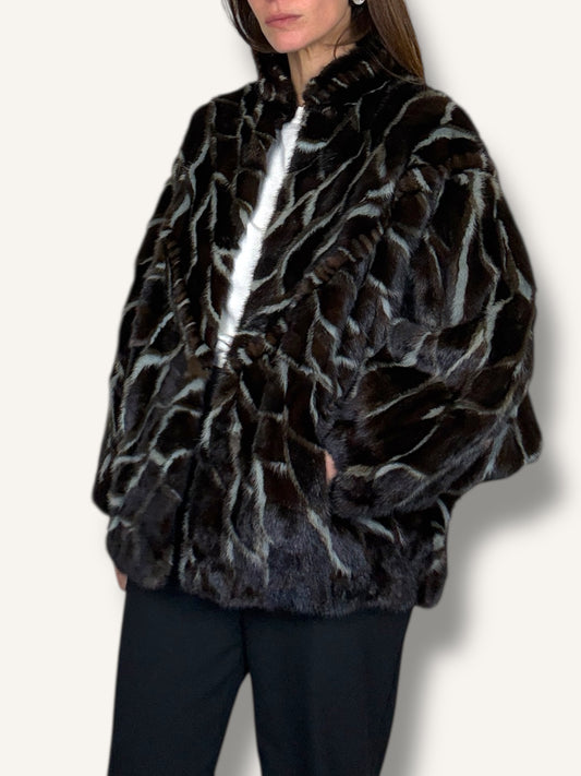 Mink Graphic Coat