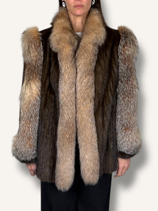 Brown and Caramel Mink Fur