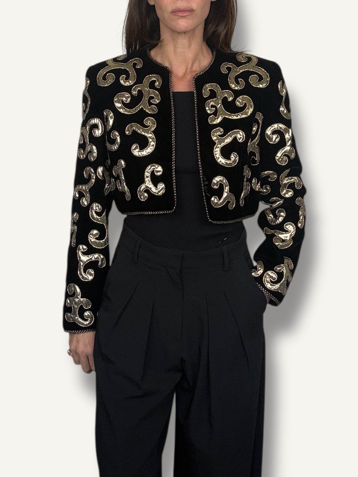 Velvet Embroidered Bolero