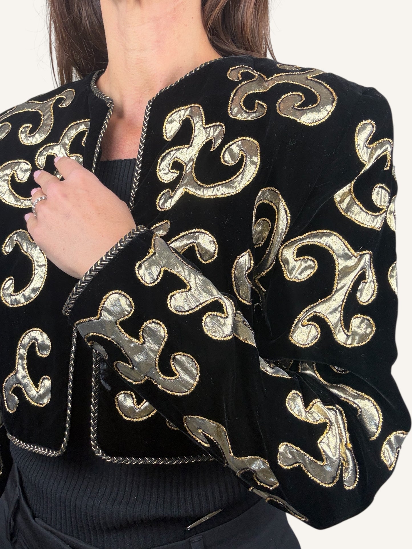 Velvet Embroidered Bolero