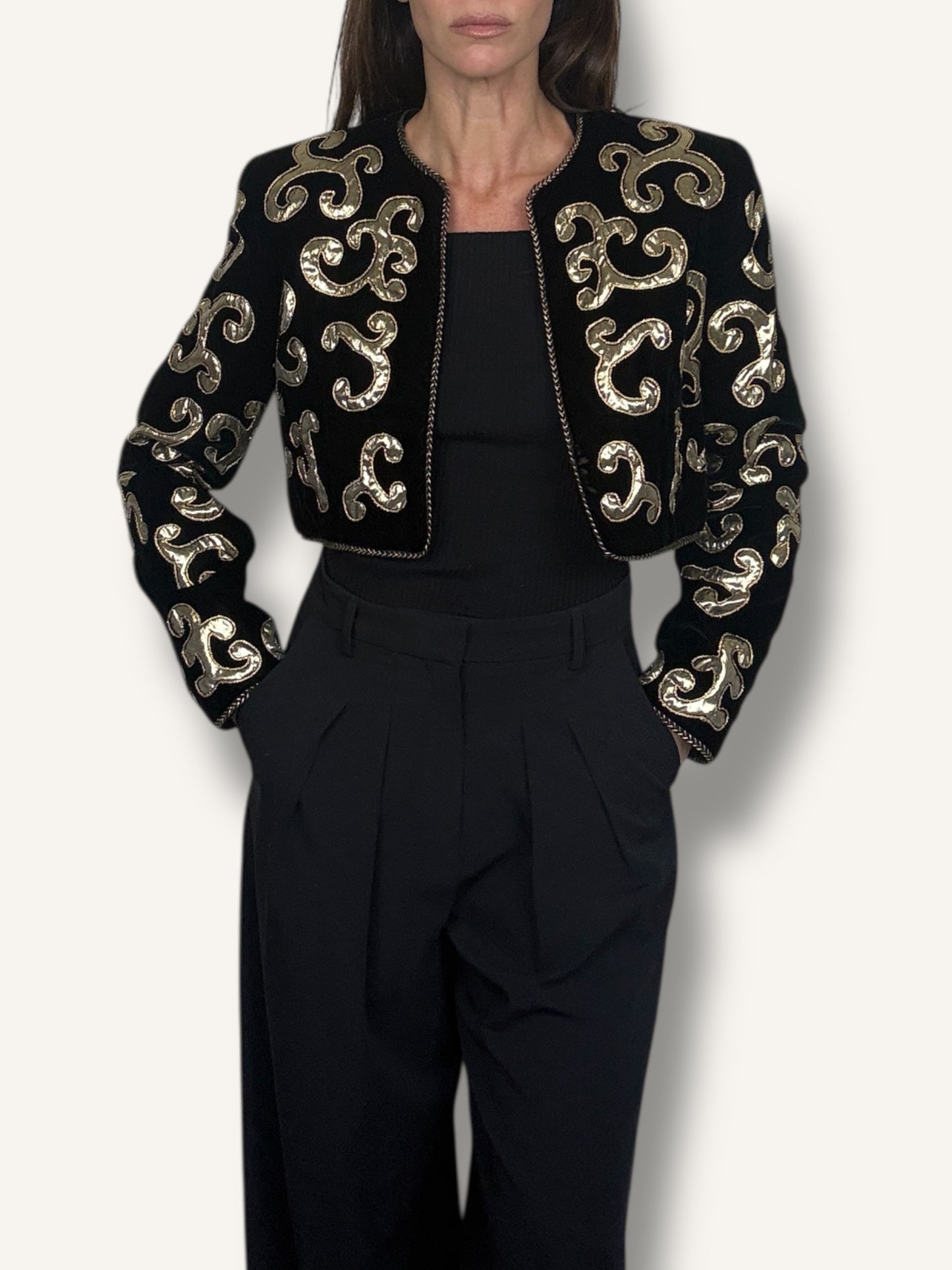 Velvet Embroidered Bolero