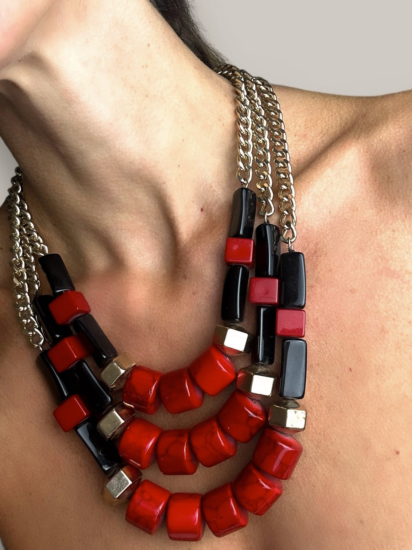 Red beads Necklace