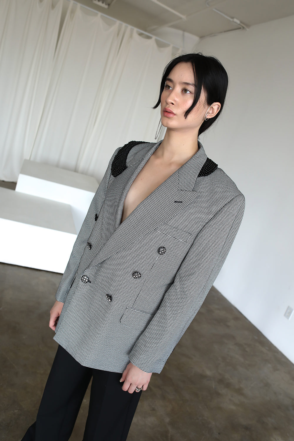 Vintage discount houndstooth blazer