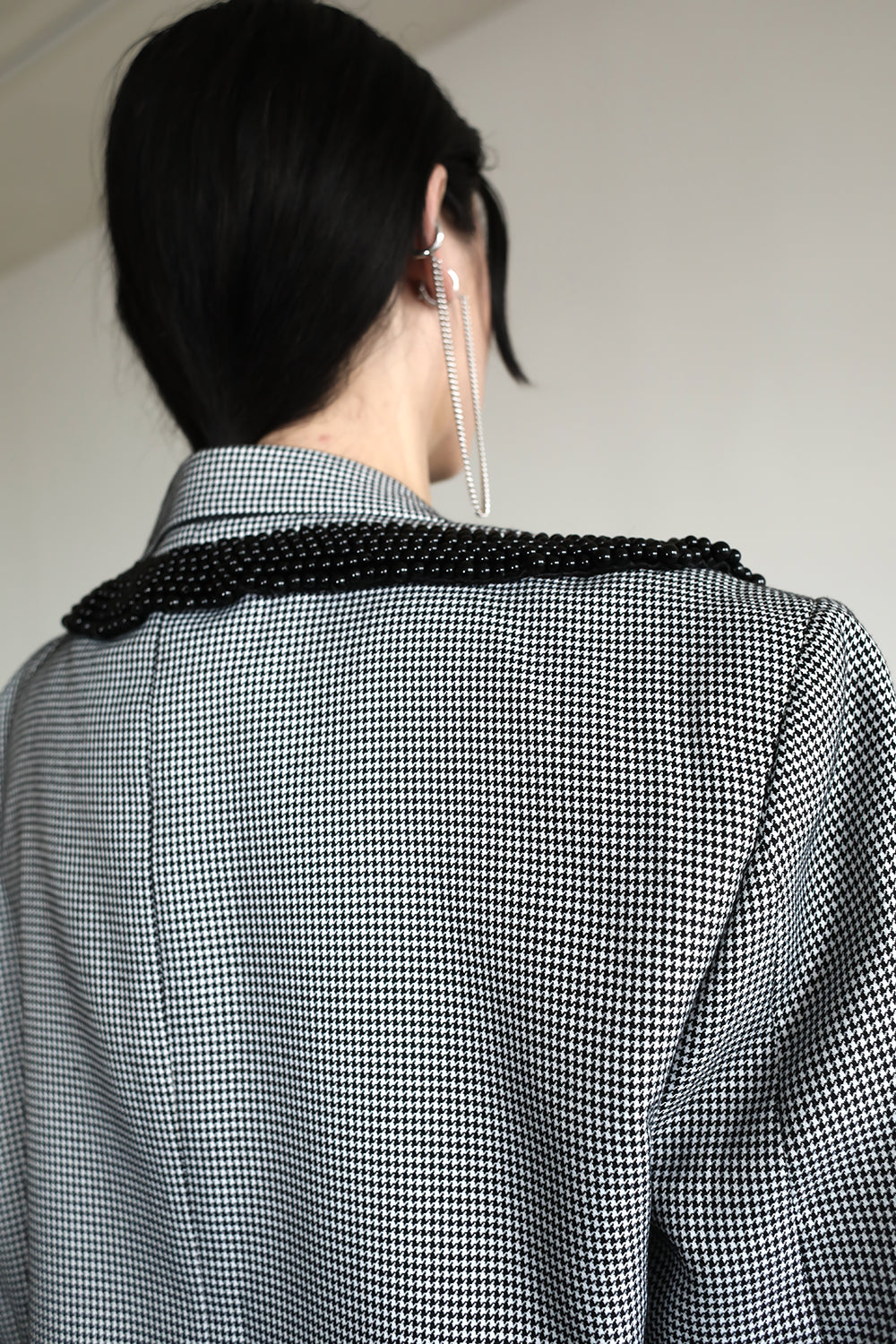 Vintage Houndstooth Blazer adorned by Jen Wonders