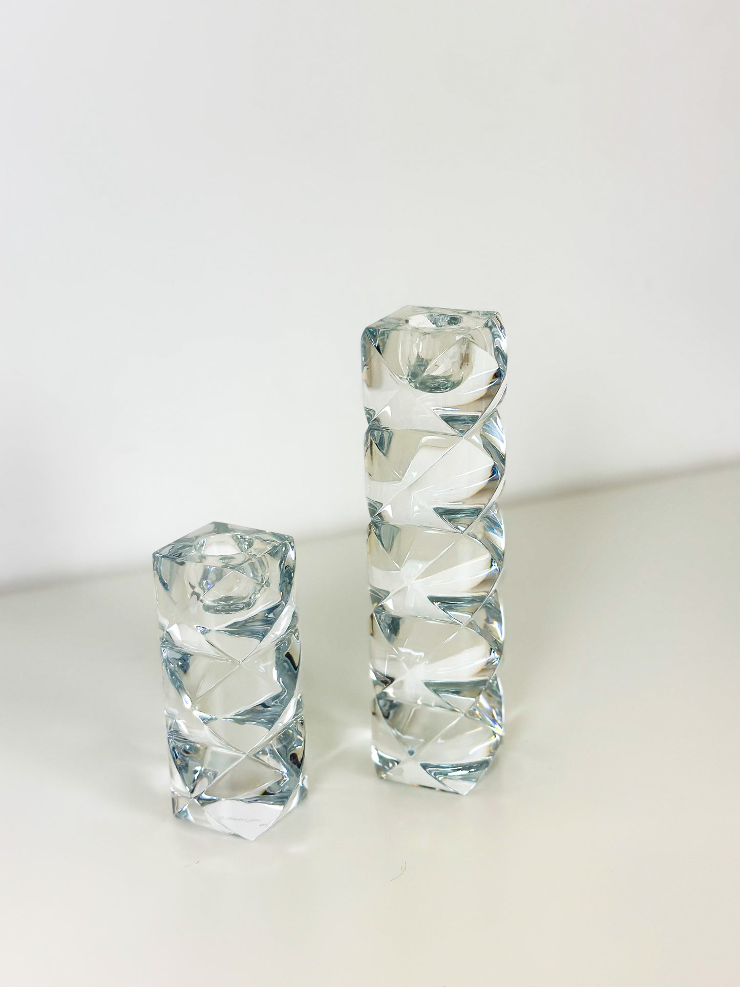 Pair Crystal Candle holders