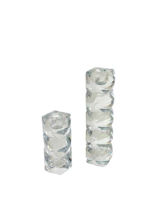 Pair Crystal Candle holders