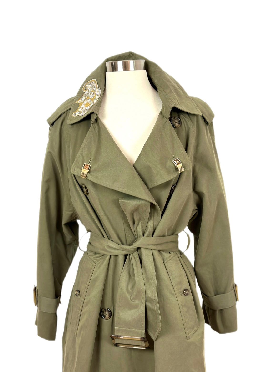 Vintage Trench adorned by Jen Wonders